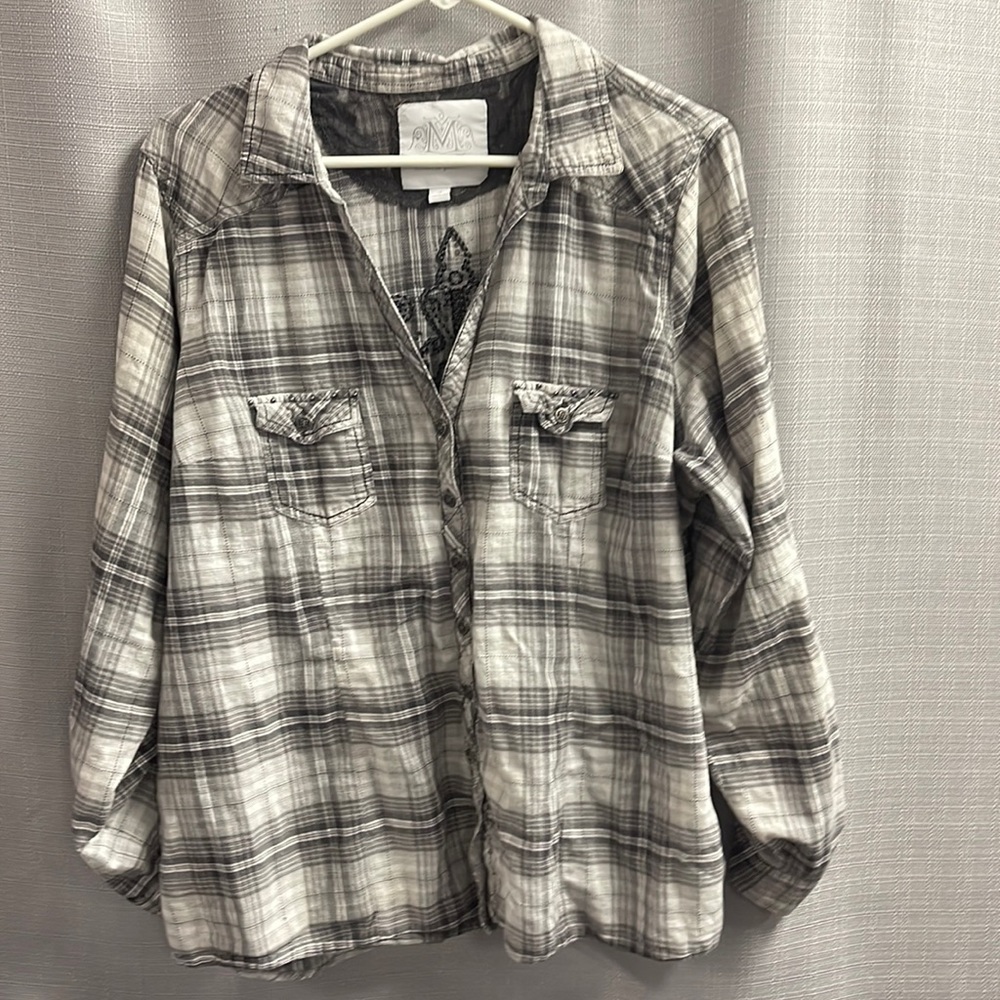 Mauricus premium grey button up size 3